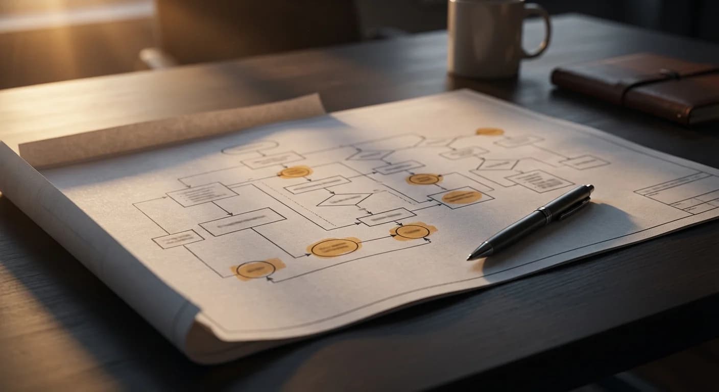 Strategic roadmap document with phases and milestones